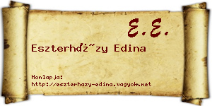 Eszterházy Edina névjegykártya